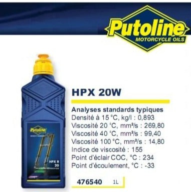 Huile fourche HPX 20W 1L PUTOLINE