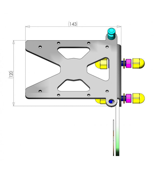 Support de plaque latéral Harley-Davidson DYNA FAT BOB FXDF