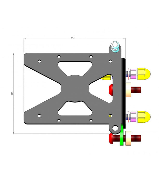 Support de plaque latéral Harley-Davidson FXFBS FAT BOB 114