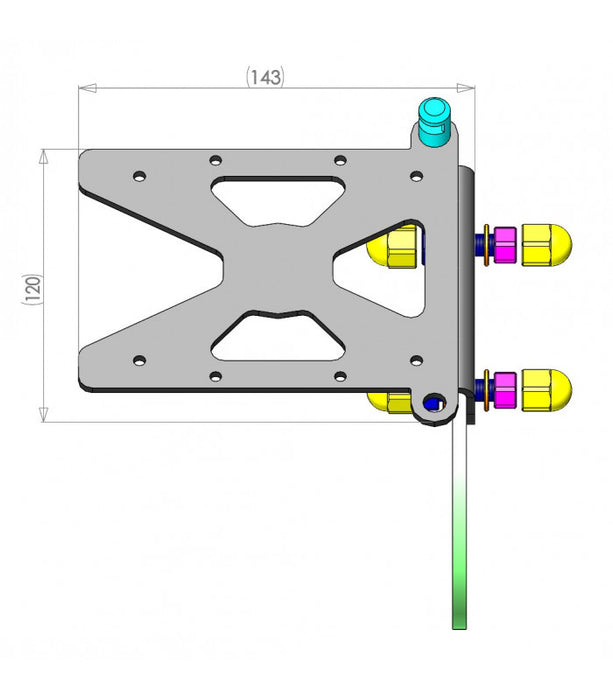 Support de plaque latéral Yamaha SCR 950