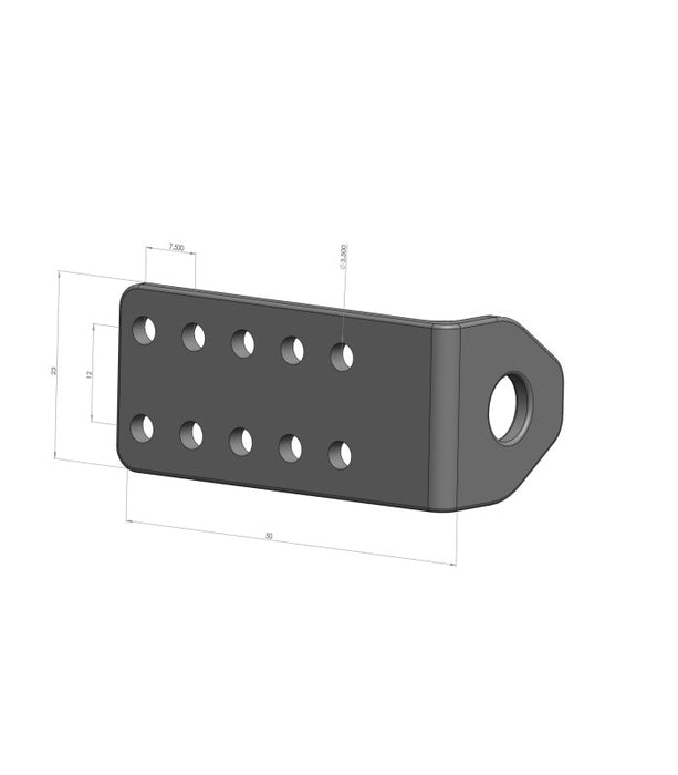 Glissière de clignotant pour support de plaque d'immatriculation