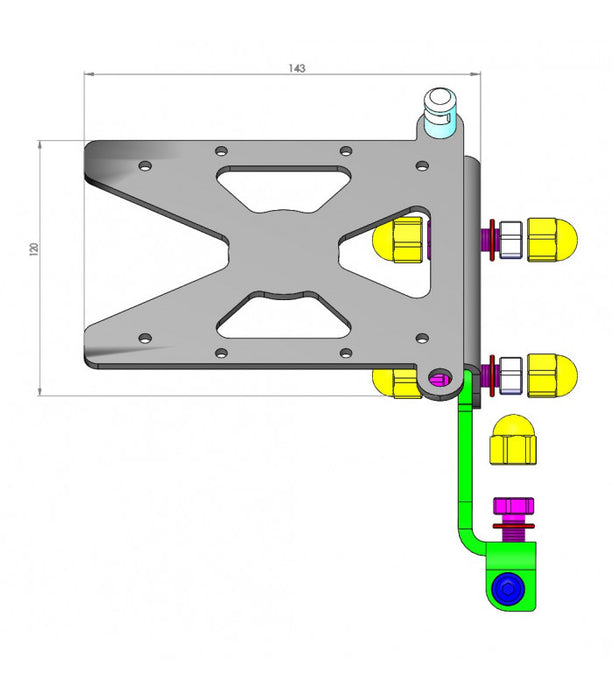 Support de plaque latéral Ducati Scrambler 800 Icon