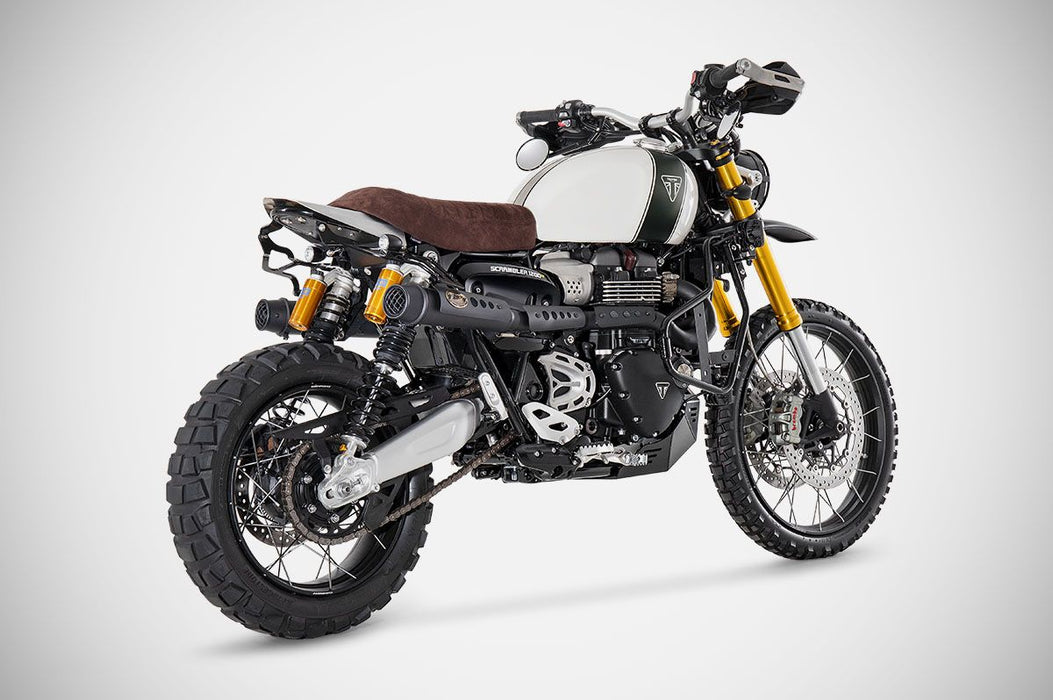 LIGNE COMPLETE INOX ZARD 2 EN 2 TRIUMPH SCRAMBLER 1200