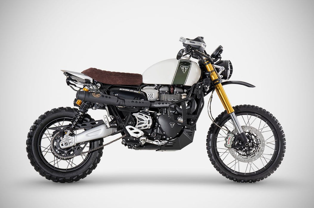 LIGNE COMPLETE INOX ZARD 2 EN 2 TRIUMPH SCRAMBLER 1200