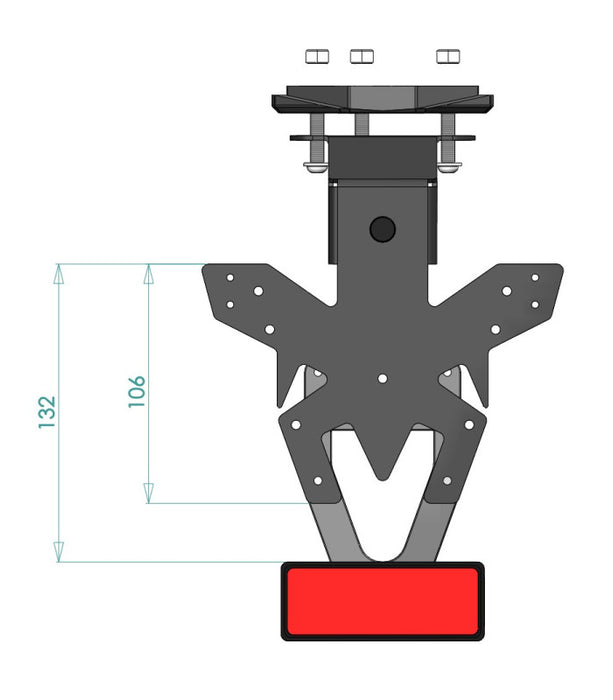 Support de plaque Triumph Street Triple 660