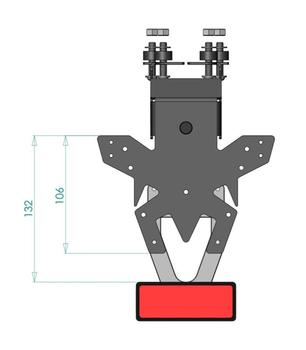 Support de plaque Kawasaki Z900