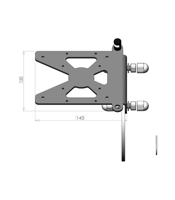 Support de plaque latéral Indian Scout Bobber 1250