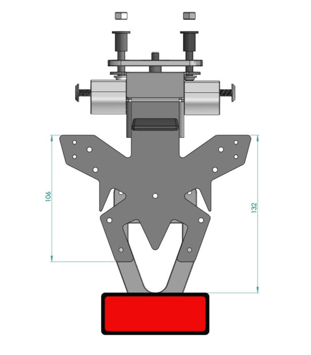 Support de plaque Triumph Daytona 660