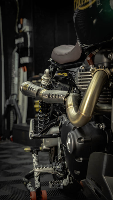 LIGNE COMPLETE INOX ZARD 2 EN 2 TRIUMPH SCRAMBLER 1200