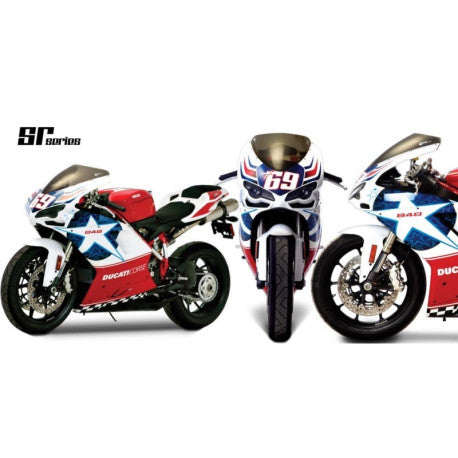 Bulle coloree pour Ducati 1098 - S - R- BAYLISS Tricolore - 848 - Nicky Hayden - BLEU NUIT