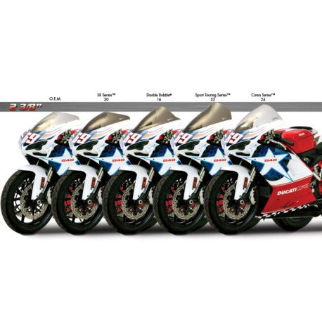 Bulle double courbure coloree pour Ducati 1098 - S - R- BAYLISS Tricolore - 848 AMBRE