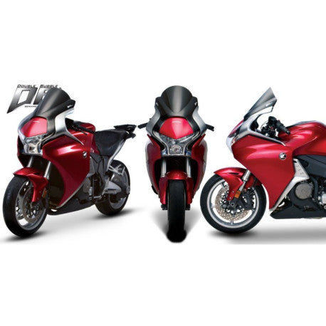 Bulle double courbure coloree pour Honda VFR 1200 F ROUGE
