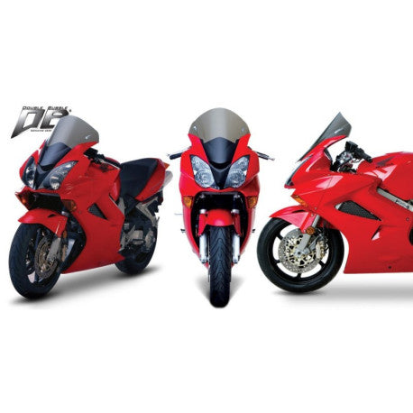 Bulle double courbure coloree pour Honda VFR 800 FI Interceptor - ABS ROUGE