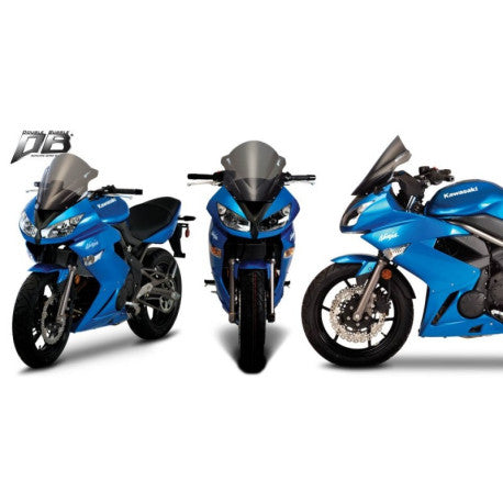 Bulle double courbure coloree pour Kawasaki Ninja 650R VERT FLUORESCENT