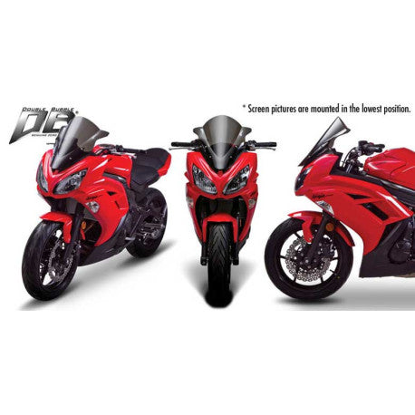 Bulle double courbure coloree pour Kawasaki Ninja 650R AMBRE