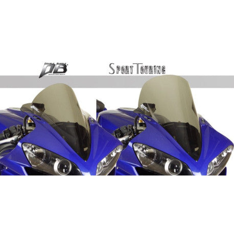 Bulle double courbure coloree pour Yamaha YZF R1 JAUNE
