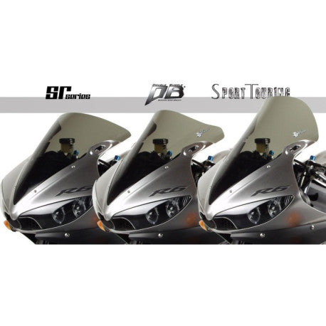 Bulle double courbure coloree pour Yamaha YZF-R6 JAUNE