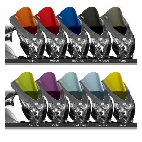 Bulle double courbure coloree pour Yamaha YZF-R6 BLEU NUIT