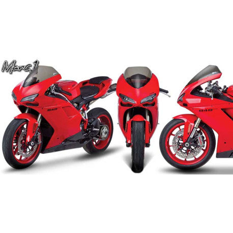 Bulle DUCATI 848 - 1098 - 1198 MARC 1 FUMÉE CLAIR