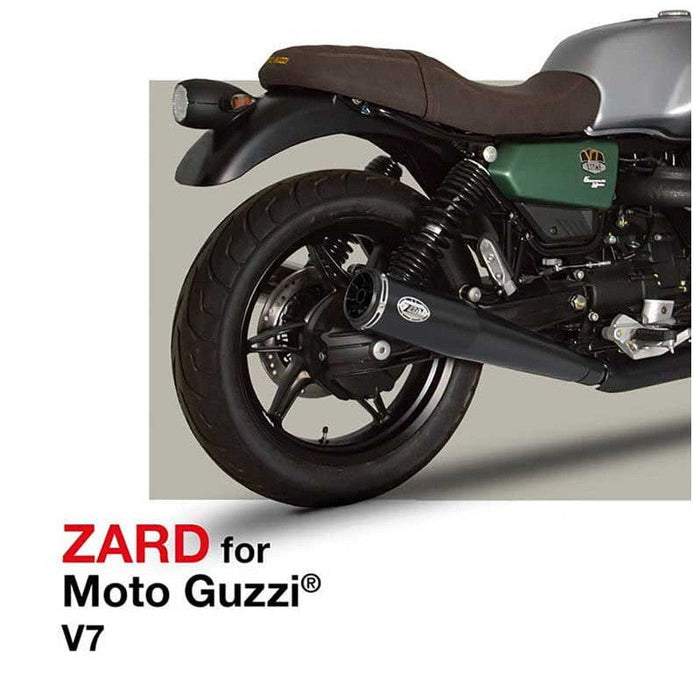 Double échappement ZARD inox noir Moto guzzi V7 850