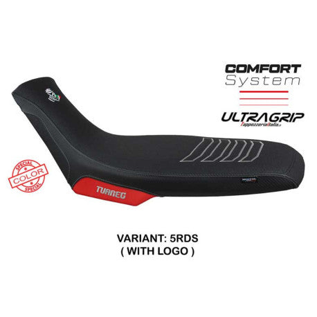 HOUSSE DE SELLE COMPATIBLE APRILIA TUAREG 660 (21-22) MODÈLE BORAS CONFORT, BLEU