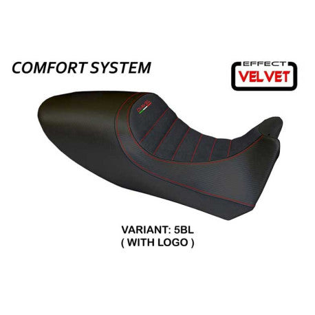 HOUSSE DE SELLE COMPATIBLE  DUCATI DIAVEL (11-13) MODÈLE AREZZO COLOR VELVET