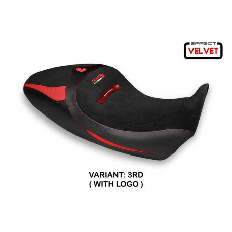 HOUSSE DE SELLE COMPATIBLE  DUCATI DIAVEL 1260 S (19-22) MODÈLE BRAILA 1 VELVET