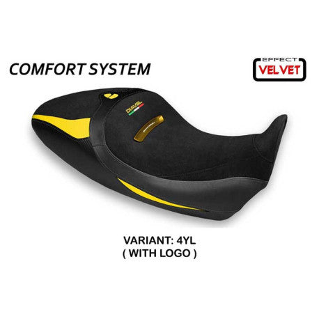 HOUSSE DE SELLE COMPATIBLE  DUCATI DIAVEL 1260 S (19-22) MODÈLE COSTANZA 1 VELVE