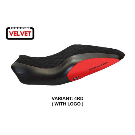 HOUSSE DE SELLE COMPATIBLE  DUCATI MONSTER 821/1200 (14-16) MODÈLE ANDORRA VELVE