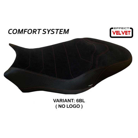 HOUSSE DE SELLE COMPATIBLE  DUCATI MONSTER 821/1200 (17-20) MODÈLE OVADA 2 VELVE