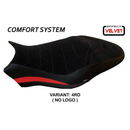 HOUSSE DE SELLE COMPATIBLE  DUCATI MONSTER 821/1200 (17-20) MODÈLE OVADA 2 VELVE