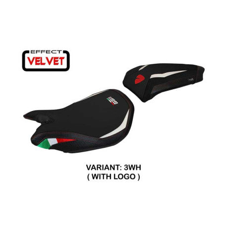 HOUSSE DE SELLE COMPATIBLE  DUCATI PANIGALE 1199 (11-15) MODÈLE PARIS VELVET