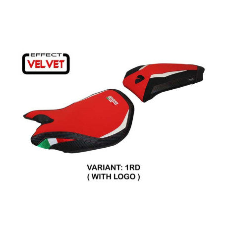 HOUSSE DE SELLE COMPATIBLE  DUCATI PANIGALE 1299 (15-18) MODÈLE PARIS VELVET