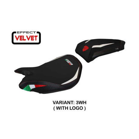 HOUSSE DE SELLE COMPATIBLE  DUCATI PANIGALE 899 (13-15) MODÈLE PARIS VELVET