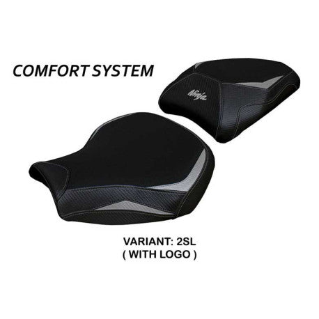 HOUSSE DE SELLE COMPATIBLE  KAWASAKI NINJA H2 1000 SX (18-22) MODÈLE MONIZ