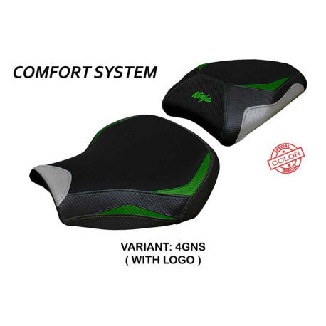 HOUSSE DE SELLE COMPATIBLE  KAWASAKI NINJA H2 1000 SX (18-22) MODÈLE MONIZ