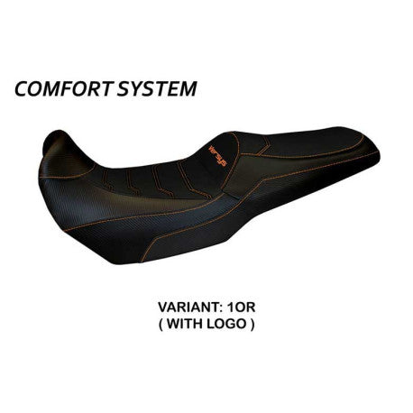 HOUSSE DE SELLE COMPATIBLE  KAWASAKI VERSYS 1000 (19-22) MODÈLE MALAY TOTAL BLAC