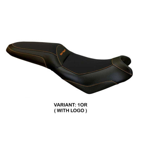 HOUSSE DE SELLE COMPATIBLE  KAWASAKI VERSYS 650 (07-22) MODÈLE ELBA TOTAL BLACK