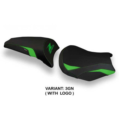 HOUSSE DE SELLE COMPATIBLE  KAWASAKI Z 650 (17-22) MODÈLE CAVE 1 STANDARD, VERT,