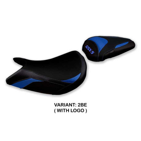 HOUSSE DE SELLE COMPATIBLE SUZUKI GSX S 1000 (21-22) MODÈLE LINDI CONFORT, BLEU,