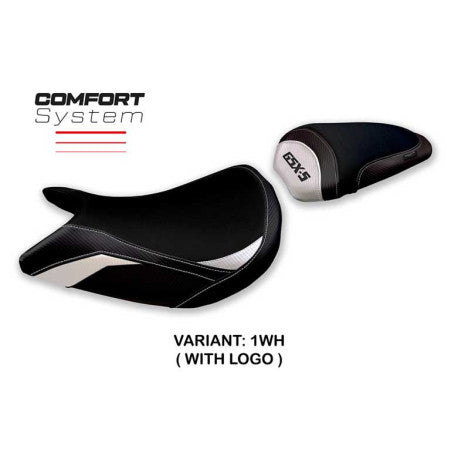 HOUSSE DE SELLE COMPATIBLE SUZUKI GSX S 1000 (21-22) MODÈLE LINDI CONFORT, BLEU,