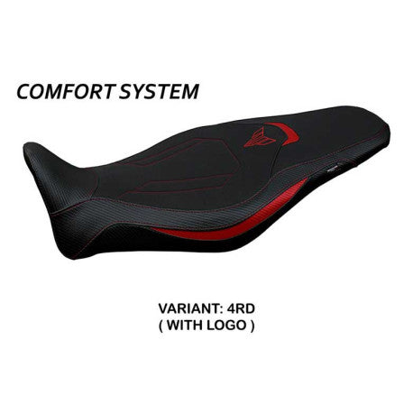HOUSSE DE SELLE COMPATIBLE YAMAHA MT-09 (21-22) MODÈLE ATOS CONFORT, BLEU, AVEC