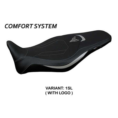 HOUSSE DE SELLE COMPATIBLE YAMAHA MT-09 (21-22) MODÈLE ATOS CONFORT, BLEU, AVEC