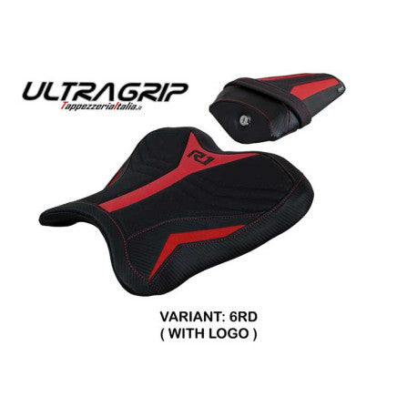 HOUSSE DE SELLE COMPATIBLE YAMAHA R1 (15-22) MODÈLE KAGRAN ULTRAGRIP, NOIR, AVEC