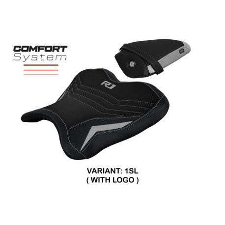 HOUSSE DE SELLE COMPATIBLE YAMAHA R1 (15-22) MODÈLE KAGRAN ULTRAGRIP, NOIR, AVEC