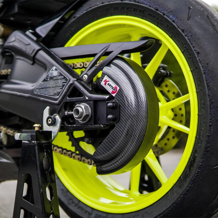 KAWASAKI ZX-6R à partir de 2013 - Carter de chaine Look Carbone Brillant