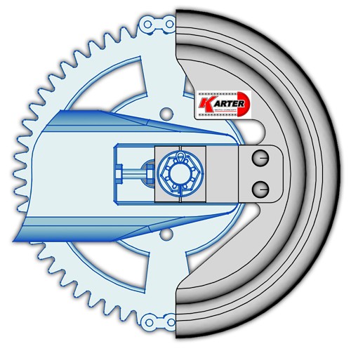 SUZUKI GSX-8R - Carter de chaine Look Carbone Mat