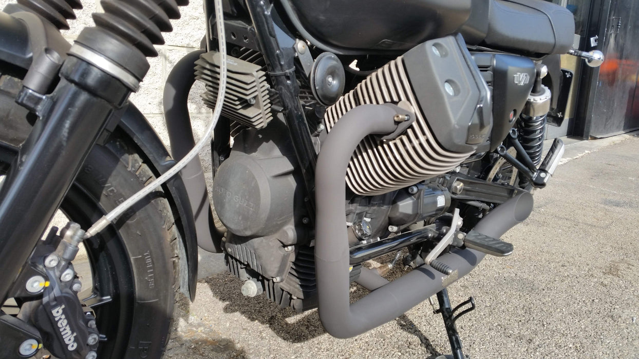 Echappement Moto Guzzi V7 " Hot Rod" (1782732292153)
