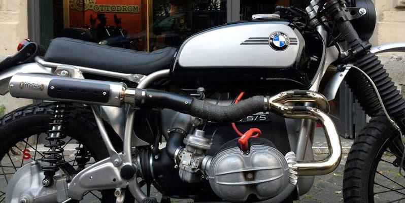 exhaust scrambler stainless steel mass for bmw handcrafted r60, r65 and r75 (962408087609)