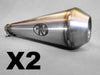 Universal custom stainless steel megaphone silencer (Pair) (2040252891193)